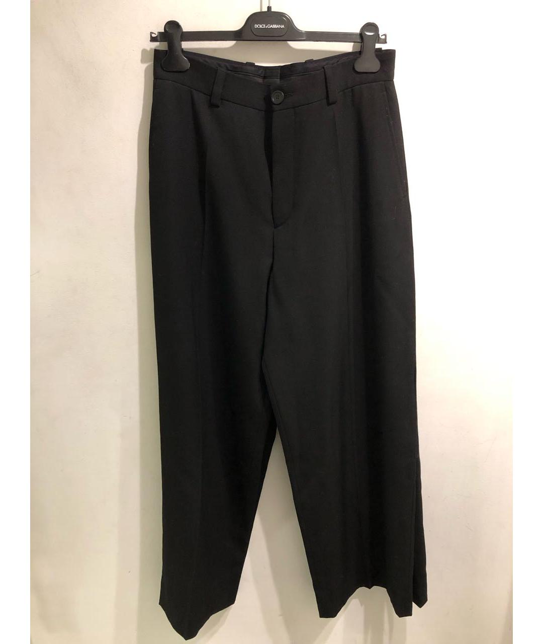 BALENCIAGA Черные шерстяные повседневные брюки, фото 2