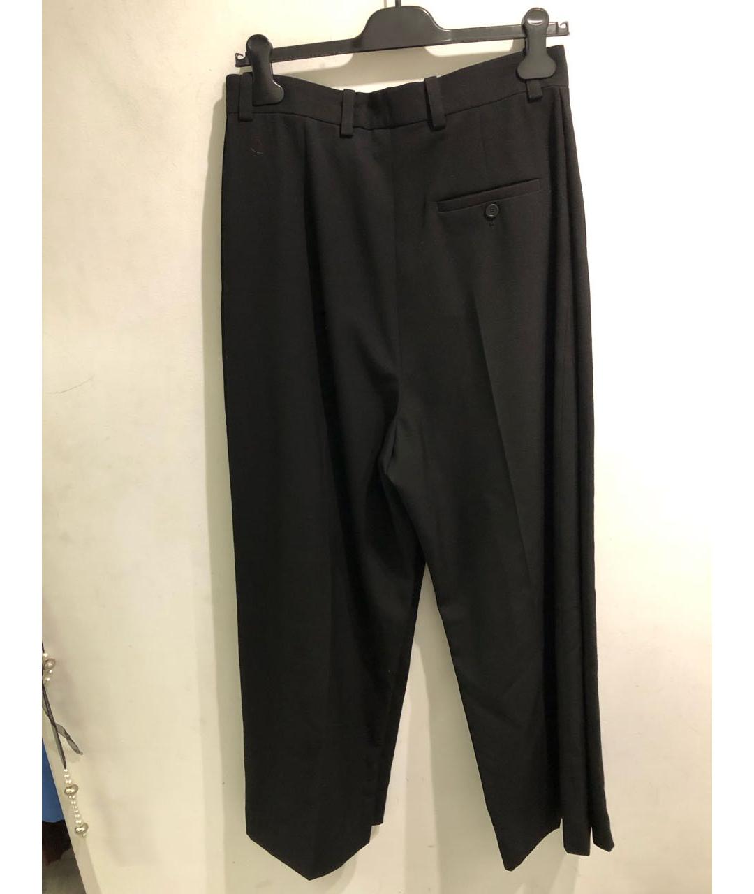 BALENCIAGA Черные шерстяные повседневные брюки, фото 3