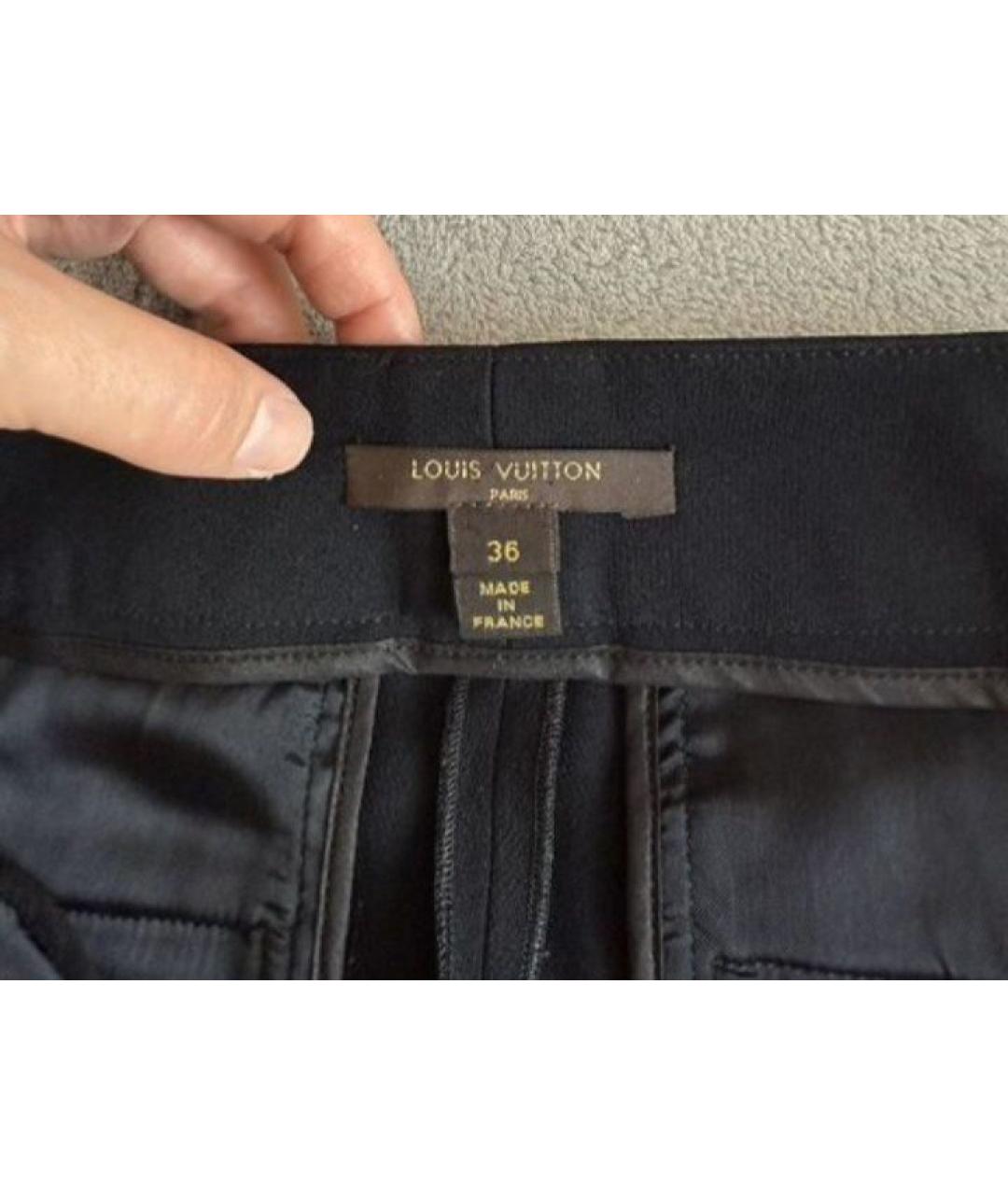 LOUIS VUITTON Черные шерстяные брюки узкие, фото 5