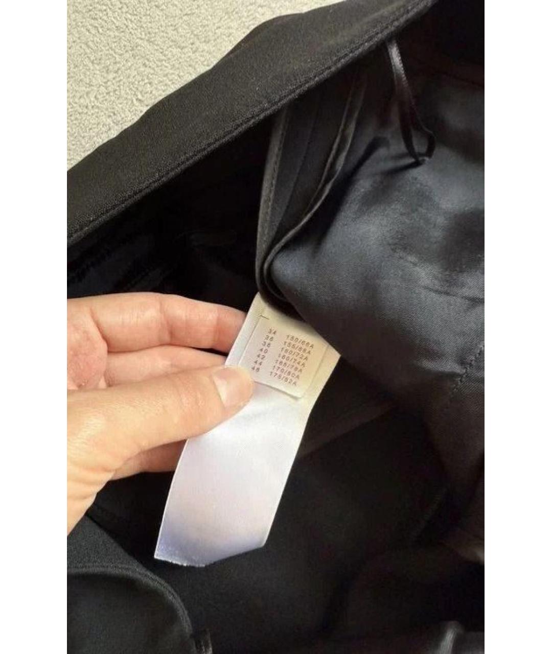 LOUIS VUITTON Черные шерстяные брюки узкие, фото 6