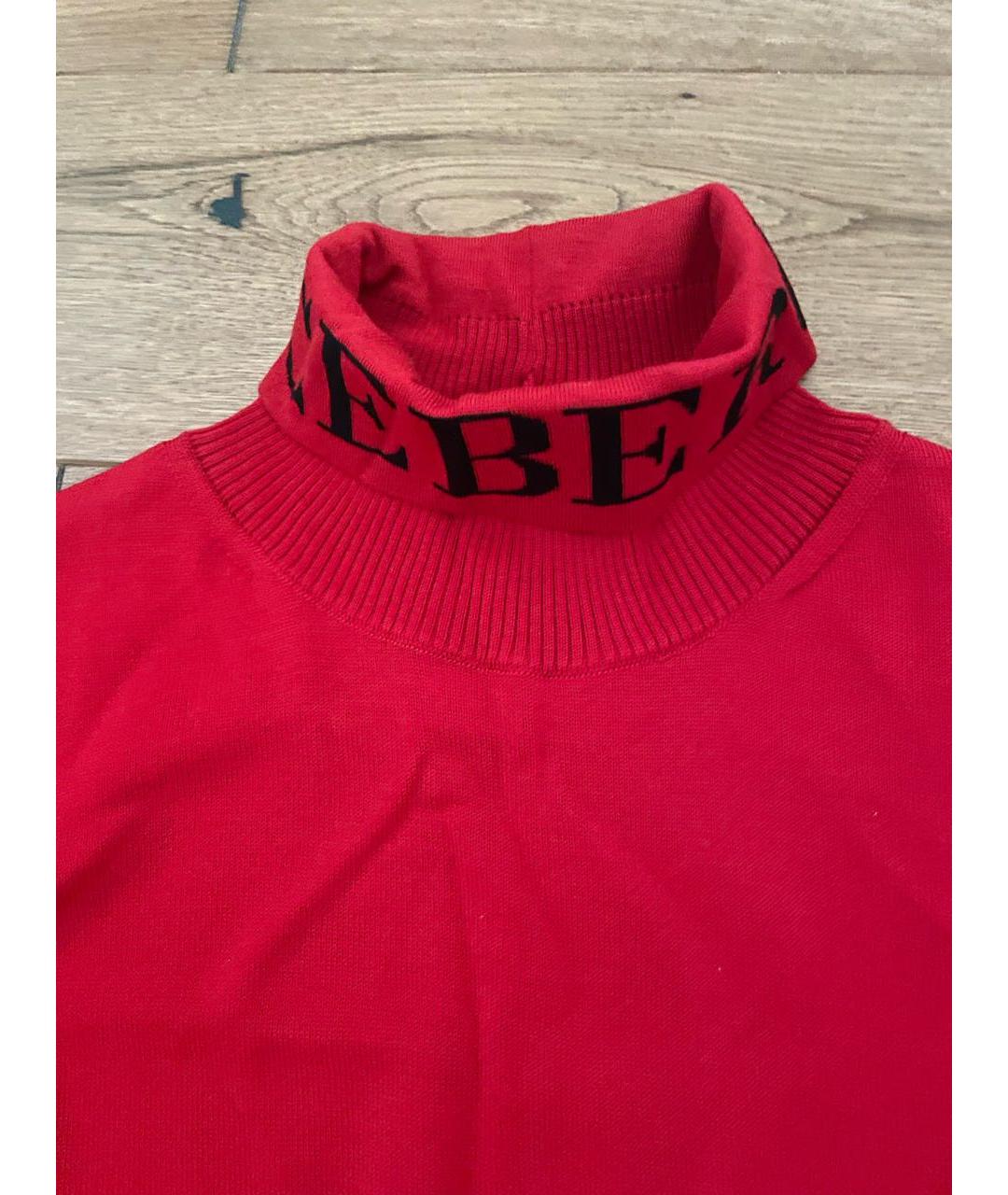 ICEBERG Красное хлопковое повседневное платье, фото 3