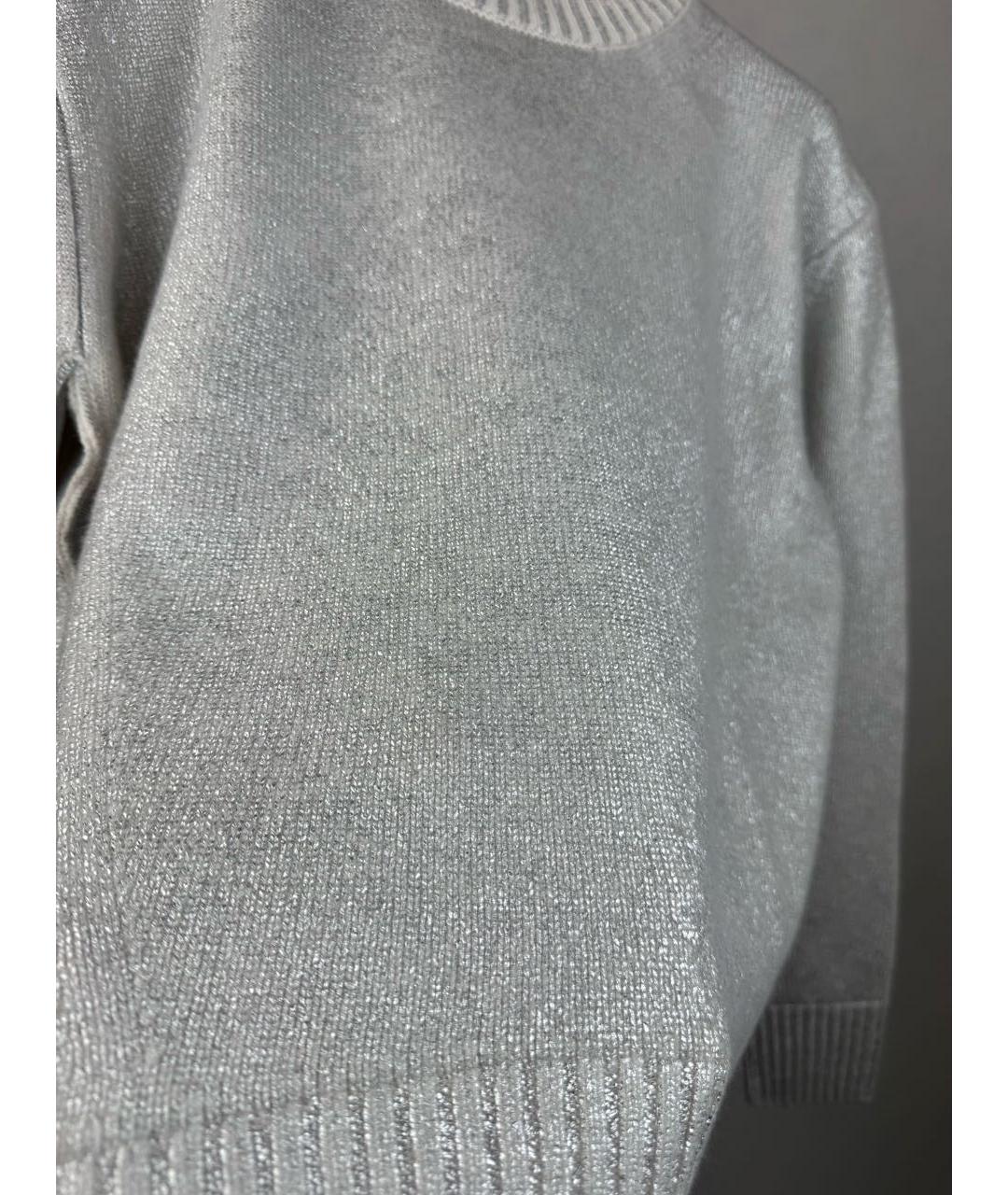SEMICOUTURE Серебрянный шерстяной джемпер / свитер, фото 4