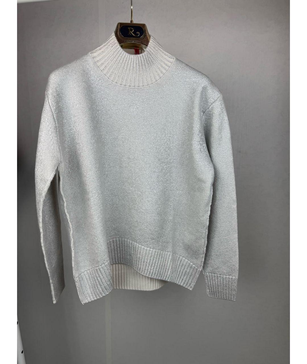 SEMICOUTURE Серебрянный шерстяной джемпер / свитер, фото 2