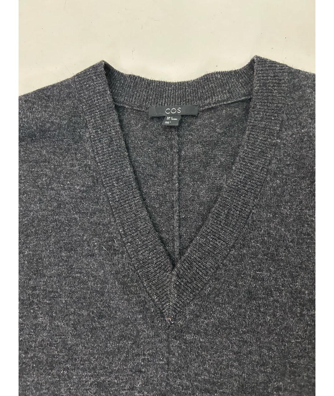 COS Серое шерстяное повседневное платье, фото 2
