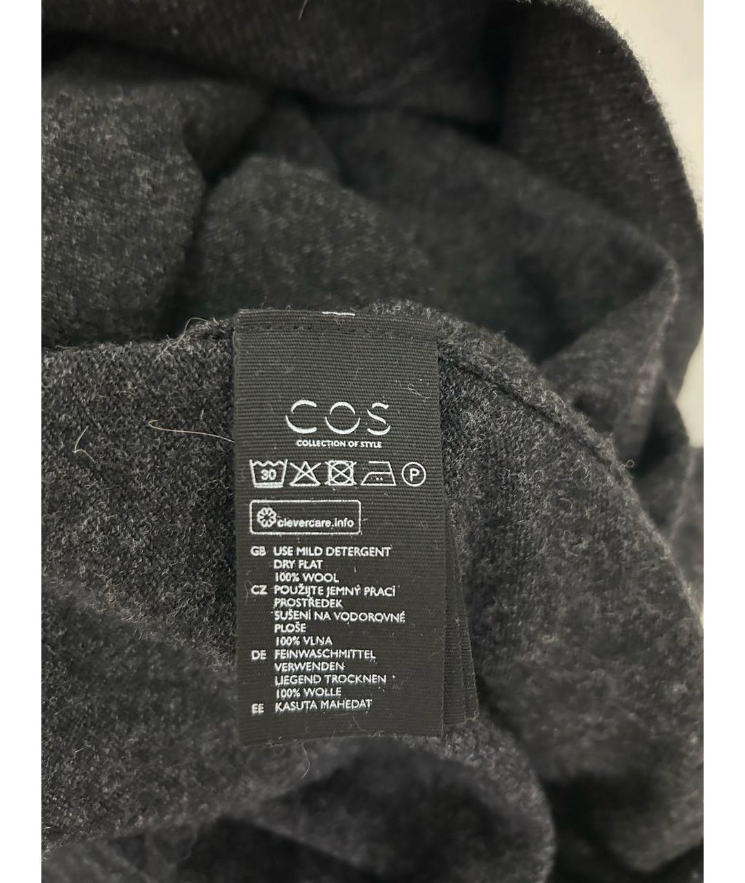 COS Серое шерстяное повседневное платье, фото 5