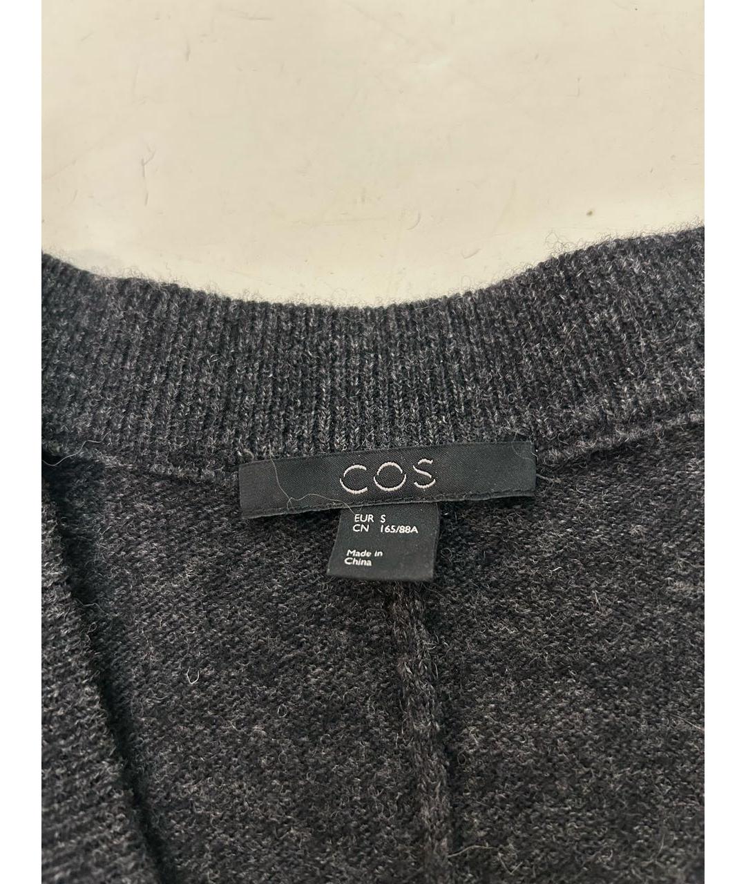 COS Серое шерстяное повседневное платье, фото 3
