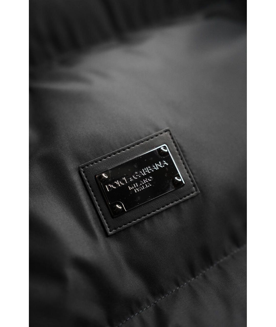 DOLCE&GABBANA Черный полиамидовый пуховик, фото 8