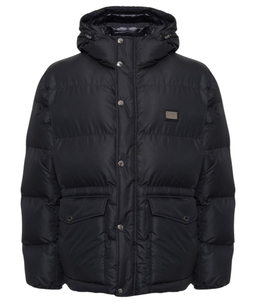 DOLCE&GABBANA Черный полиамидовый пуховик, фото 1