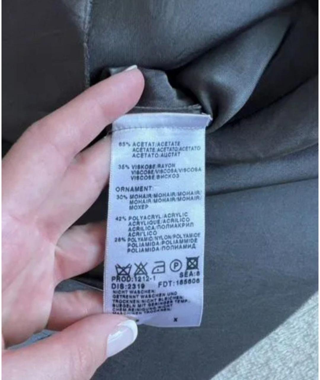 HUGO BOSS Антрацитовая ацетатная майка, фото 6