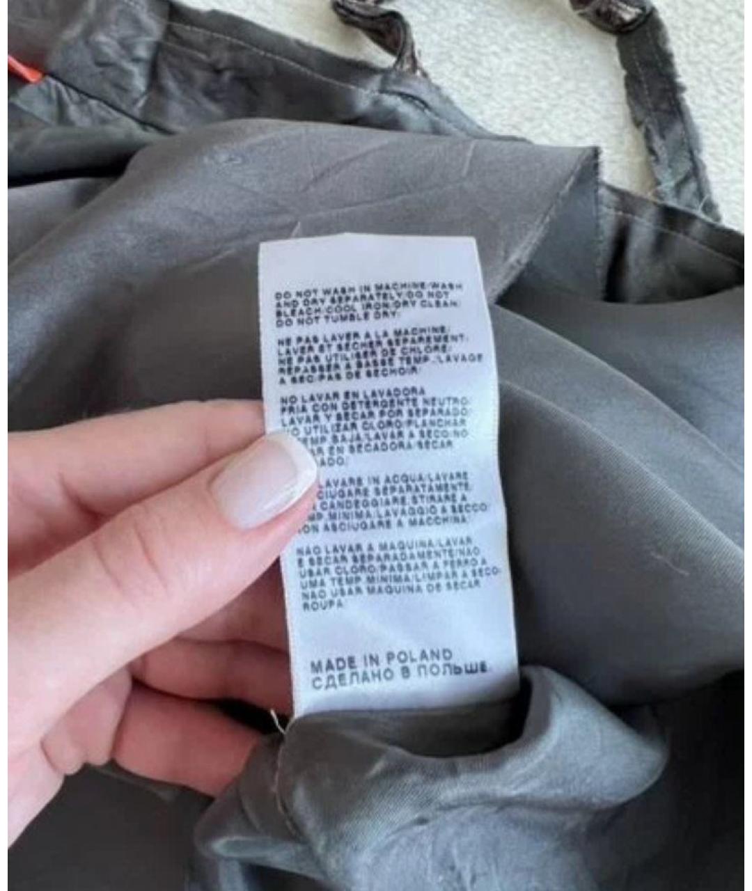 HUGO BOSS Антрацитовая ацетатная майка, фото 7