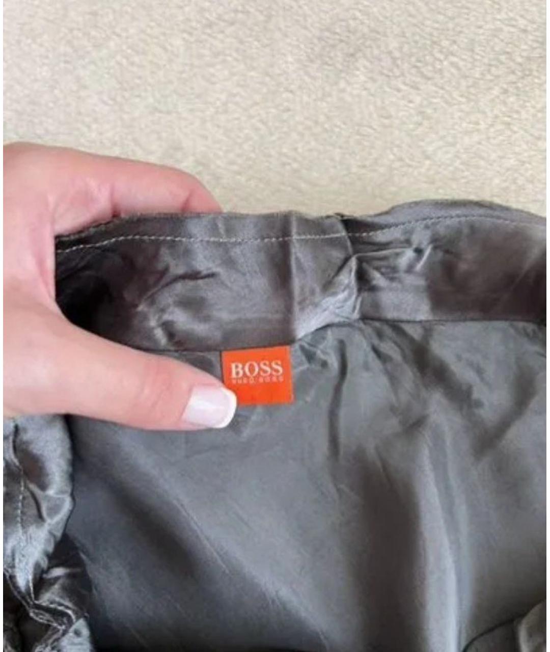 HUGO BOSS Антрацитовая ацетатная майка, фото 4