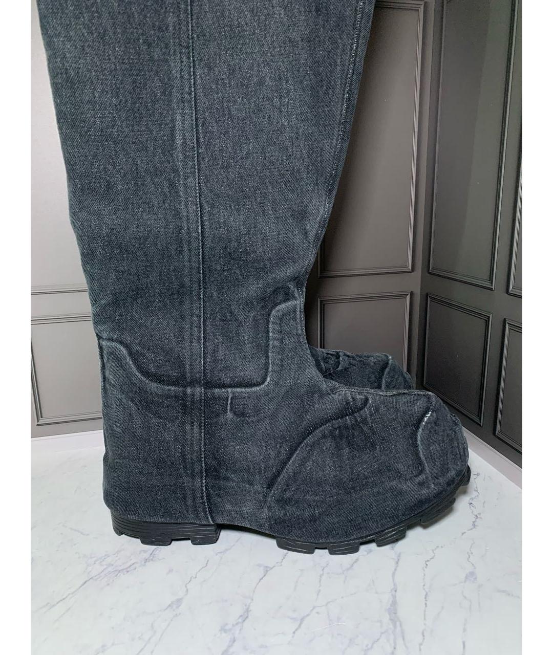 DIESEL Антрацитовые ботфорты, фото 5