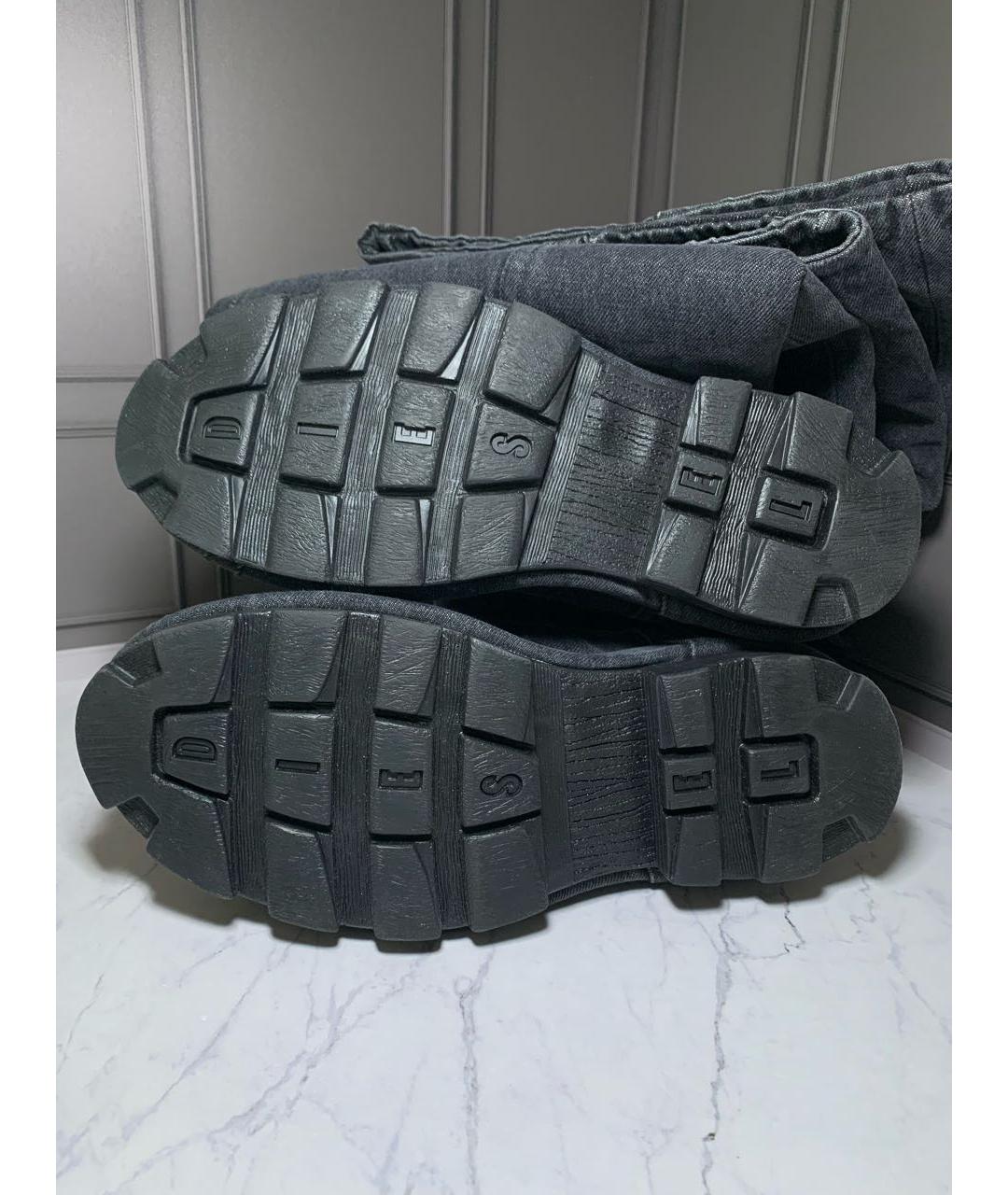 DIESEL Антрацитовые ботфорты, фото 7