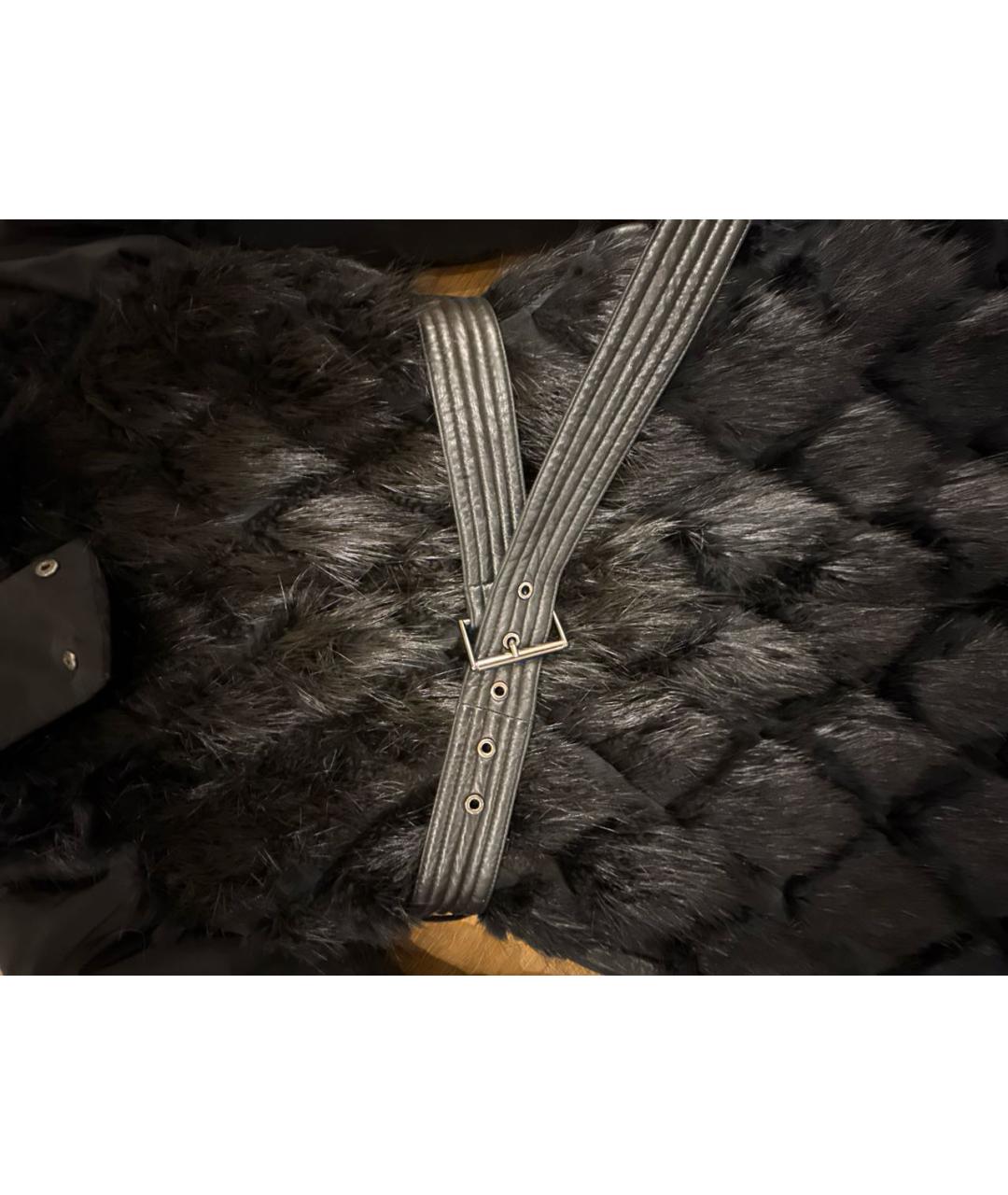 SPORTMAX Черный полиэстеровый пуховик, фото 4