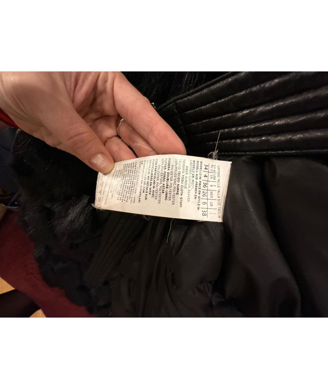 SPORTMAX Черный полиэстеровый пуховик, фото 5