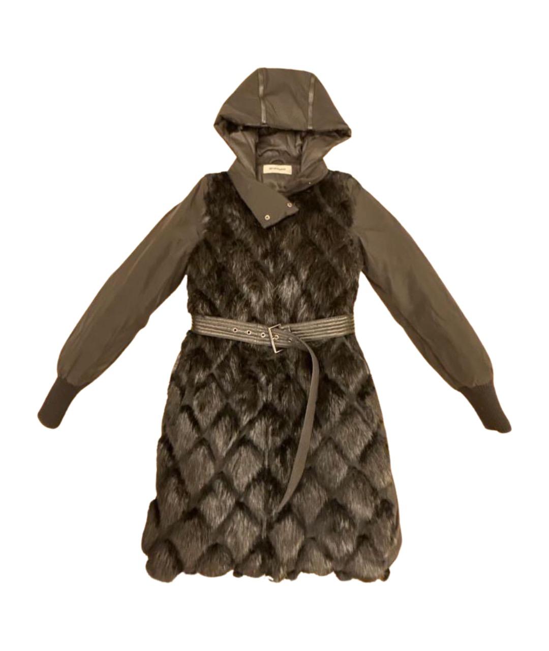 SPORTMAX Черный полиэстеровый пуховик, фото 1