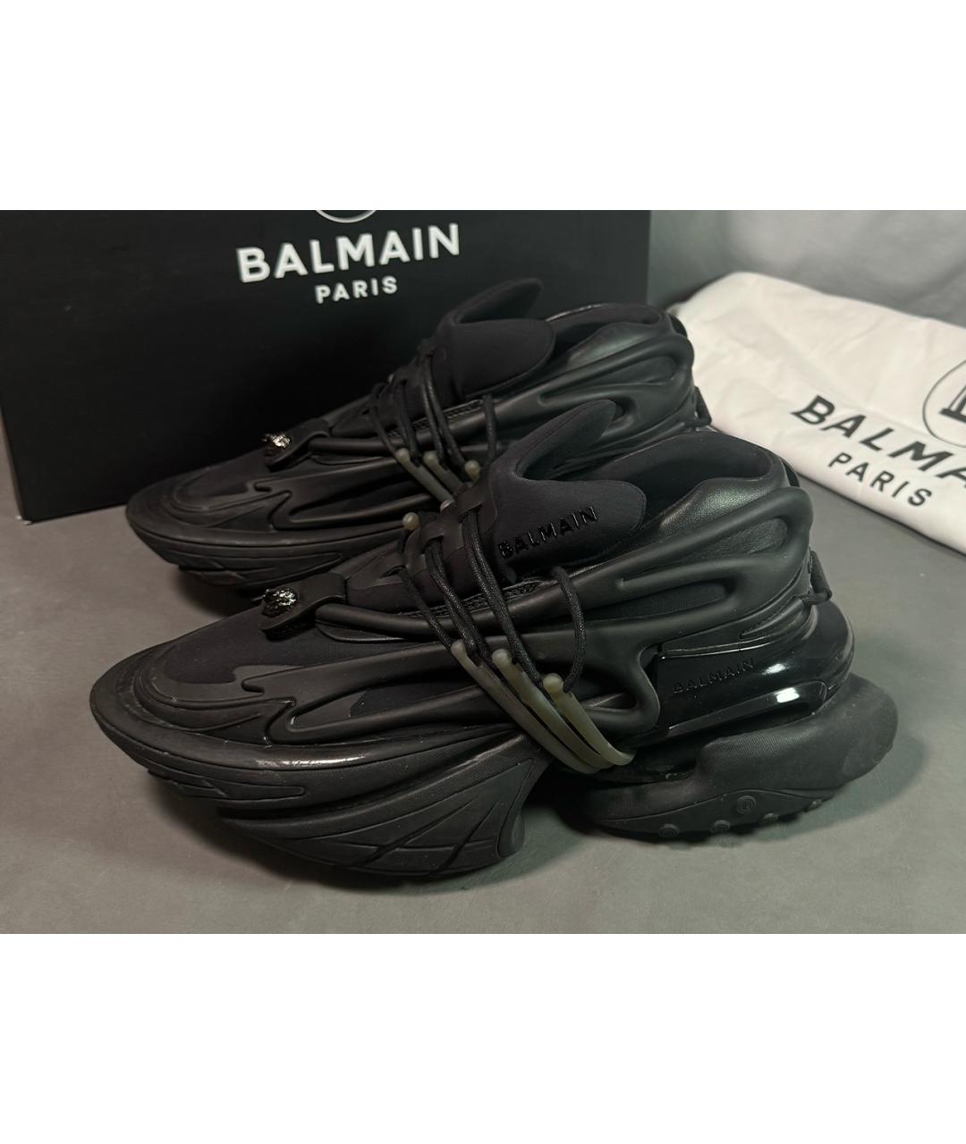 BALMAIN Черные низкие кроссовки / кеды, фото 3