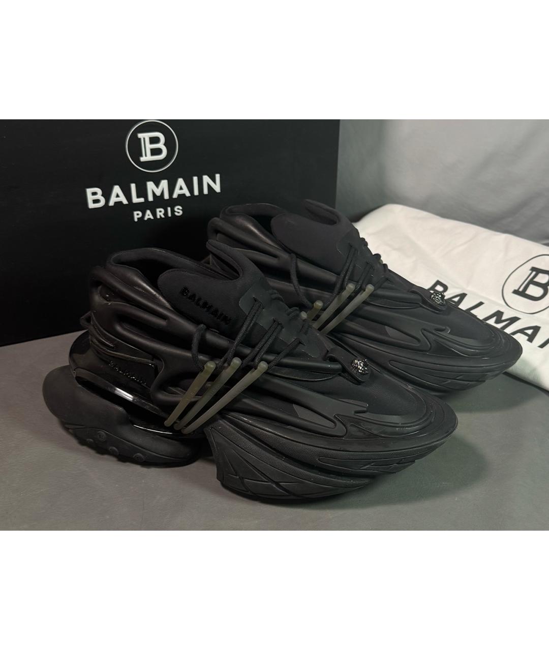 BALMAIN Черные низкие кроссовки / кеды, фото 2