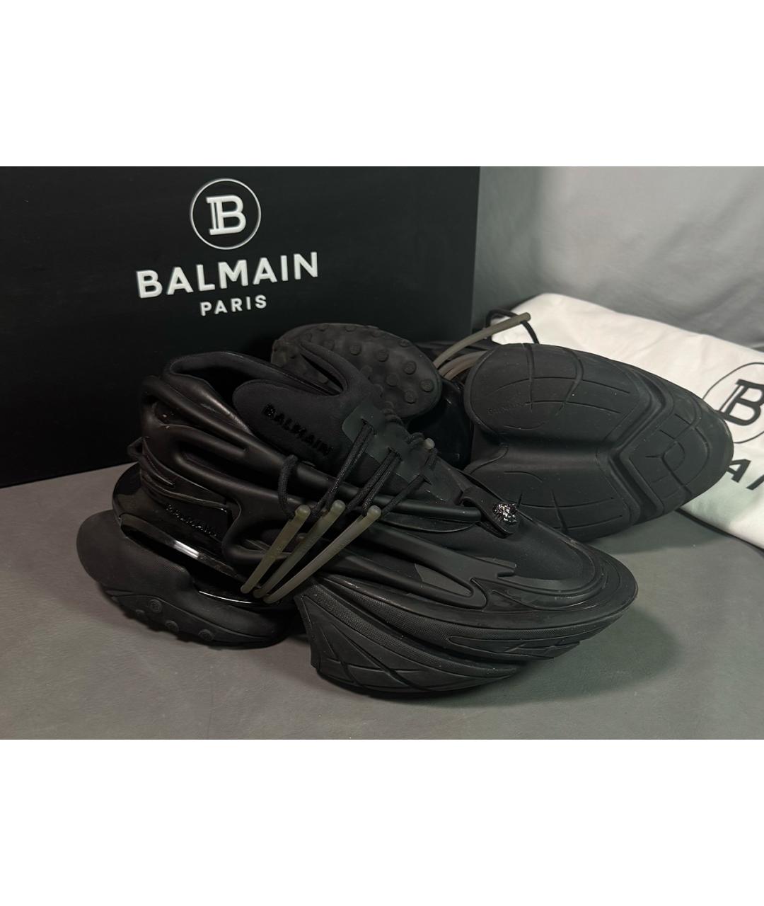 BALMAIN Черные низкие кроссовки / кеды, фото 5