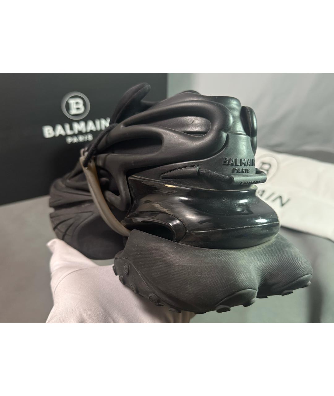 BALMAIN Черные низкие кроссовки / кеды, фото 9