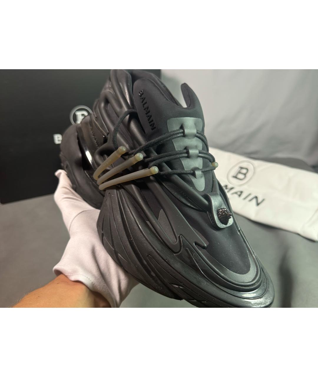 BALMAIN Черные низкие кроссовки / кеды, фото 7