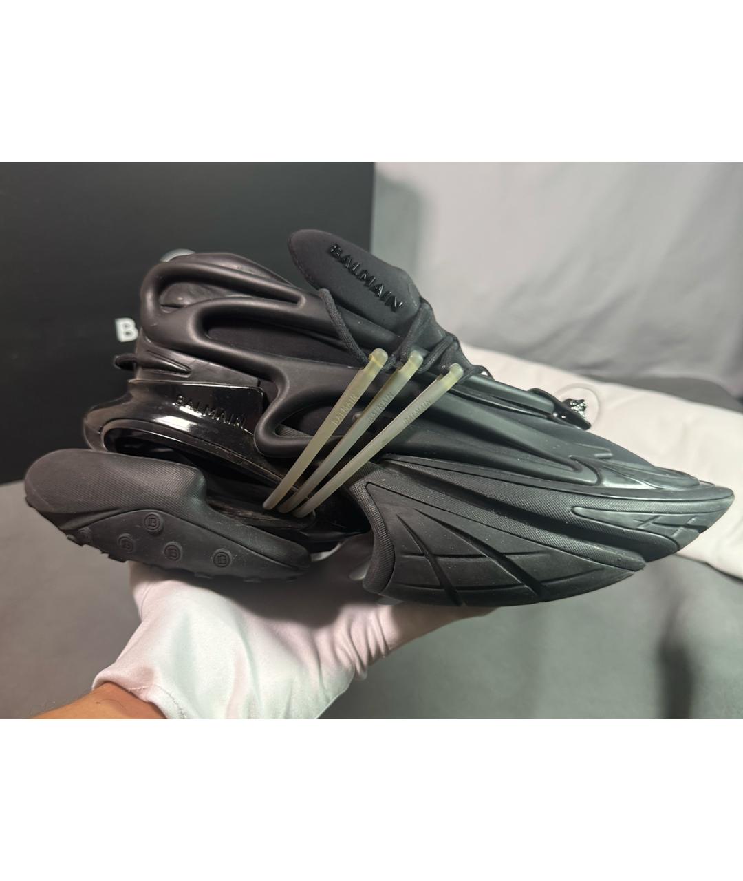 BALMAIN Черные низкие кроссовки / кеды, фото 6