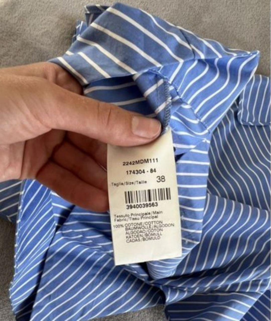 MSGM Голубая хлопковая рубашка, фото 6