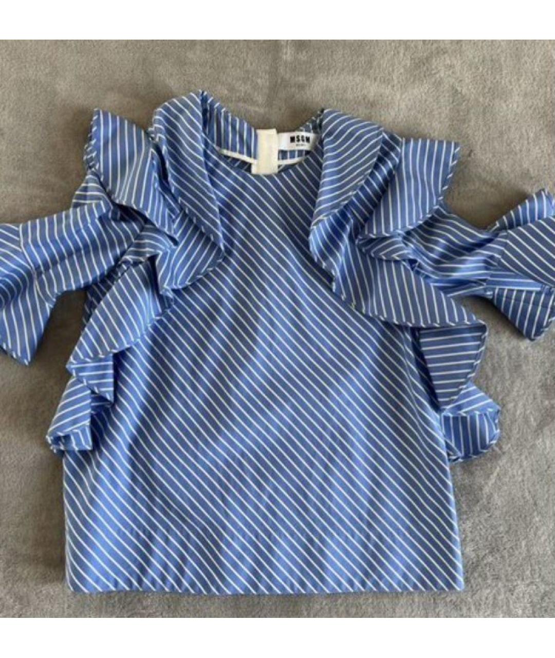 MSGM Голубая хлопковая рубашка, фото 8