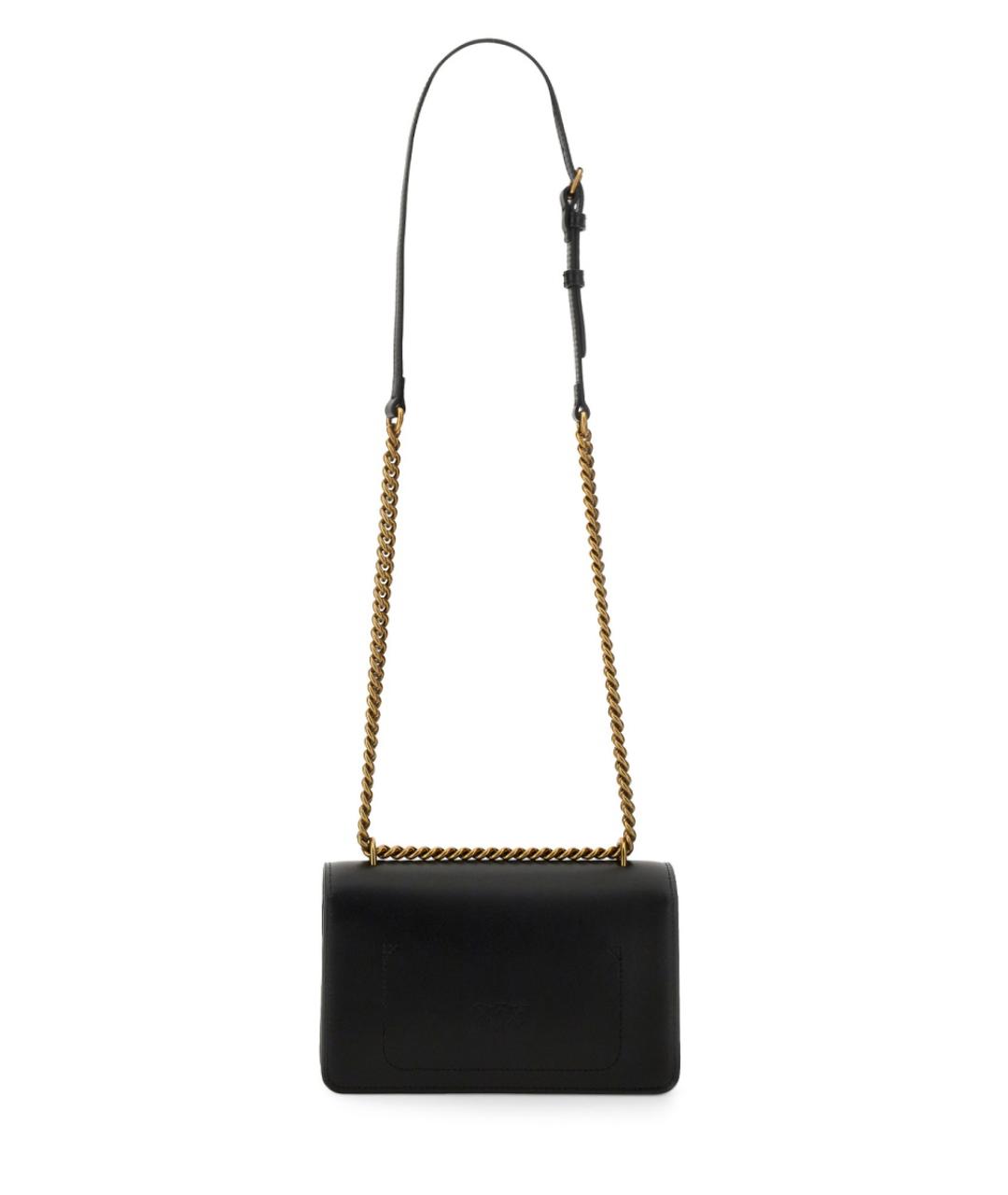 PINKO Черная кожаная сумка через плечо, фото 2