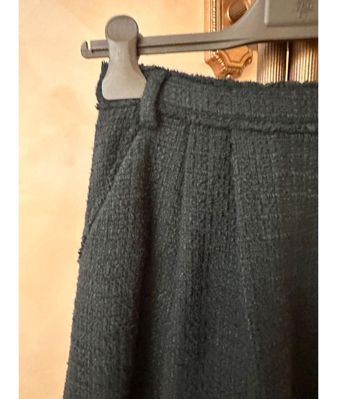 DOLCE&GABBANA Черная хлопковая юбка макси, фото 3