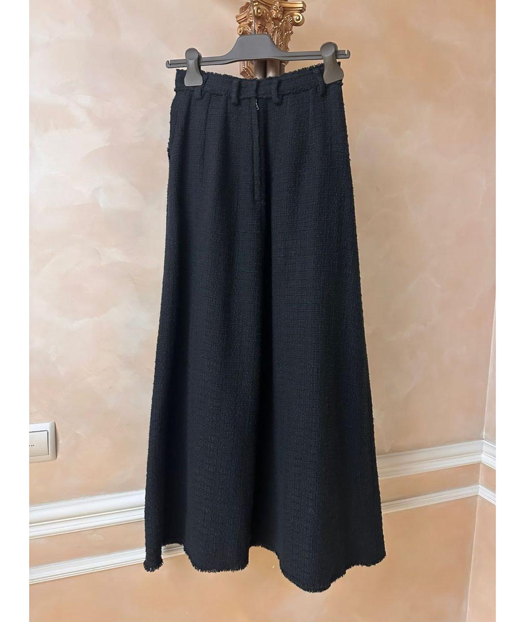 DOLCE&GABBANA Черная хлопковая юбка макси, фото 2