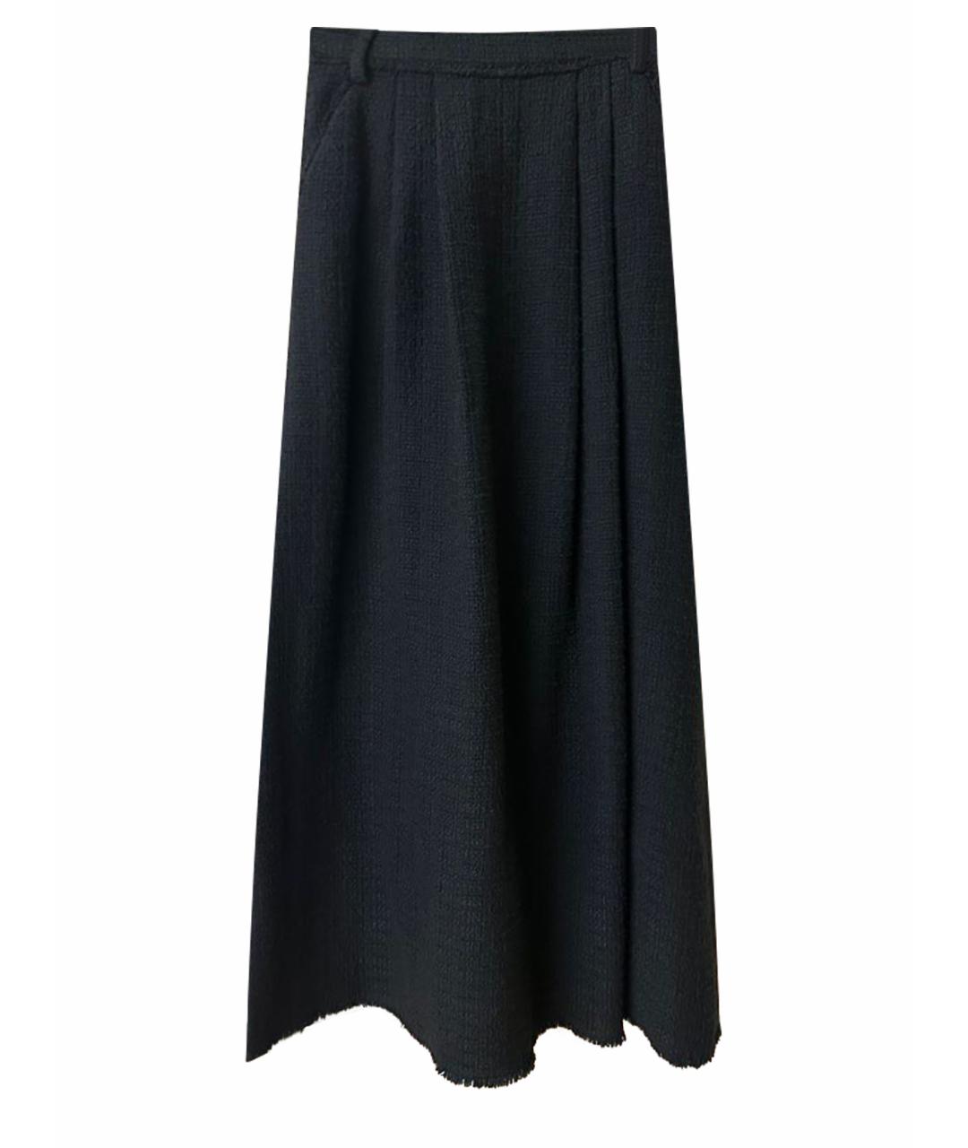 DOLCE&GABBANA Черная хлопковая юбка макси, фото 1