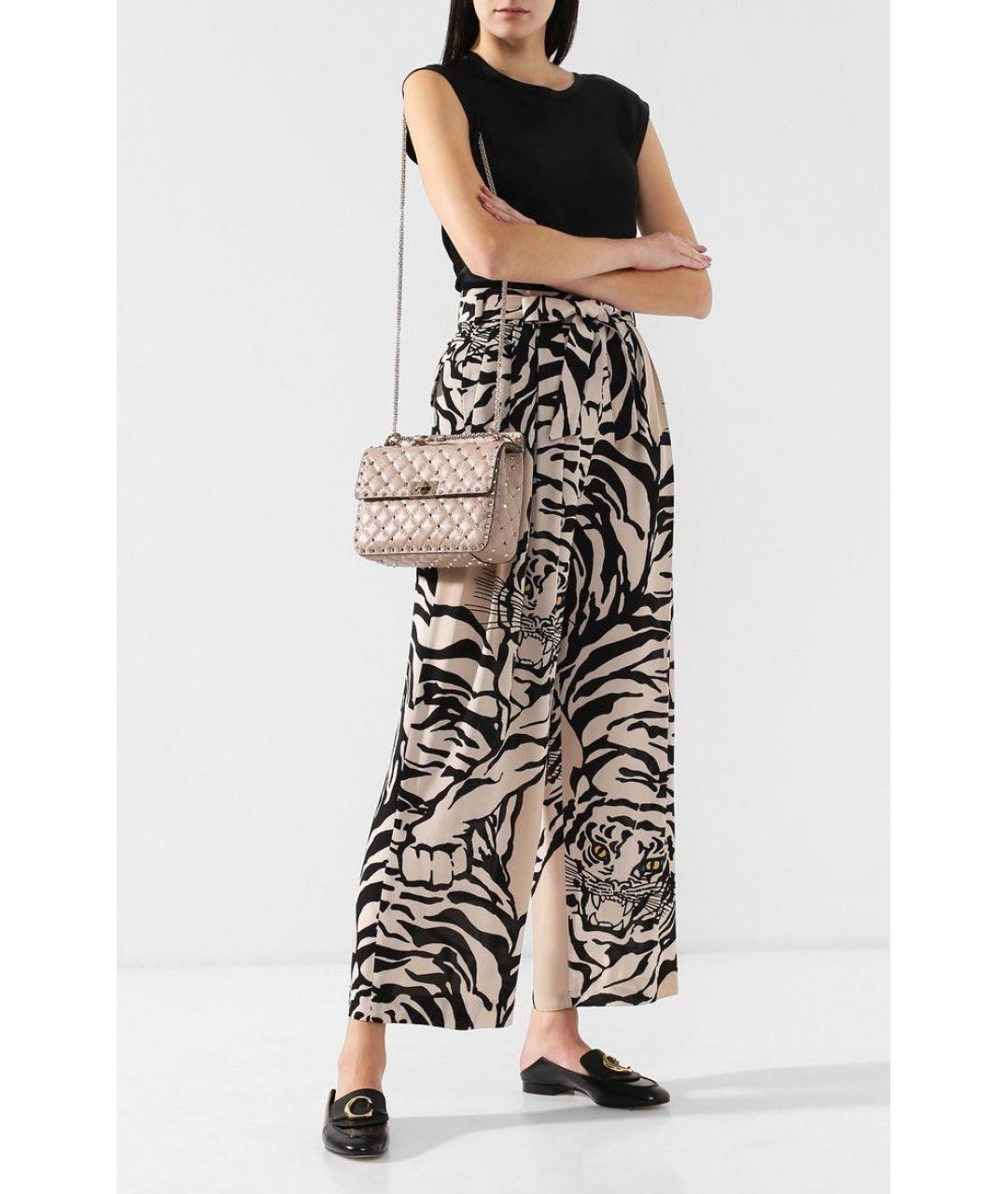 VALENTINO Мульти шелковые брюки широкие, фото 7