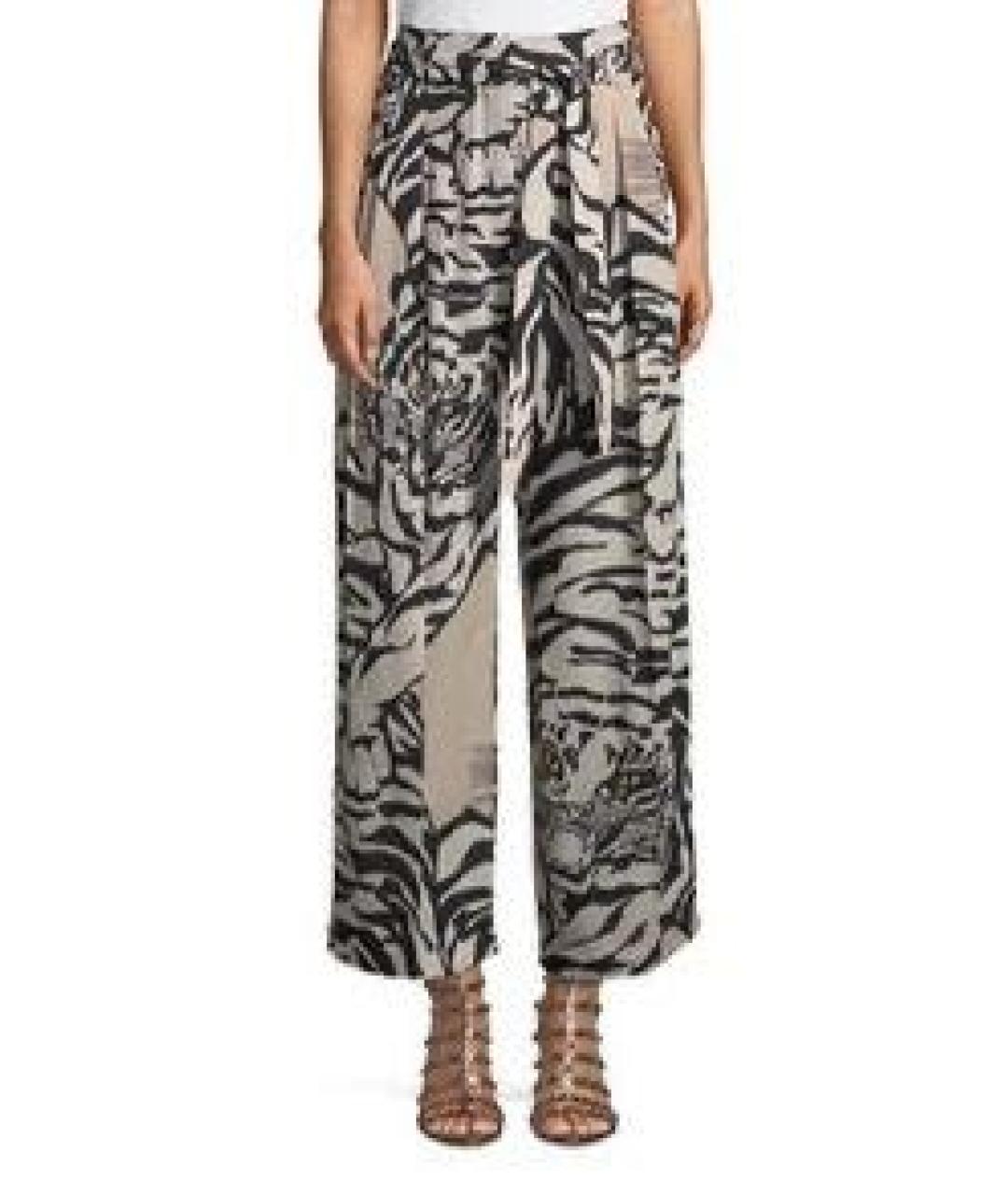 VALENTINO Мульти шелковые брюки широкие, фото 8