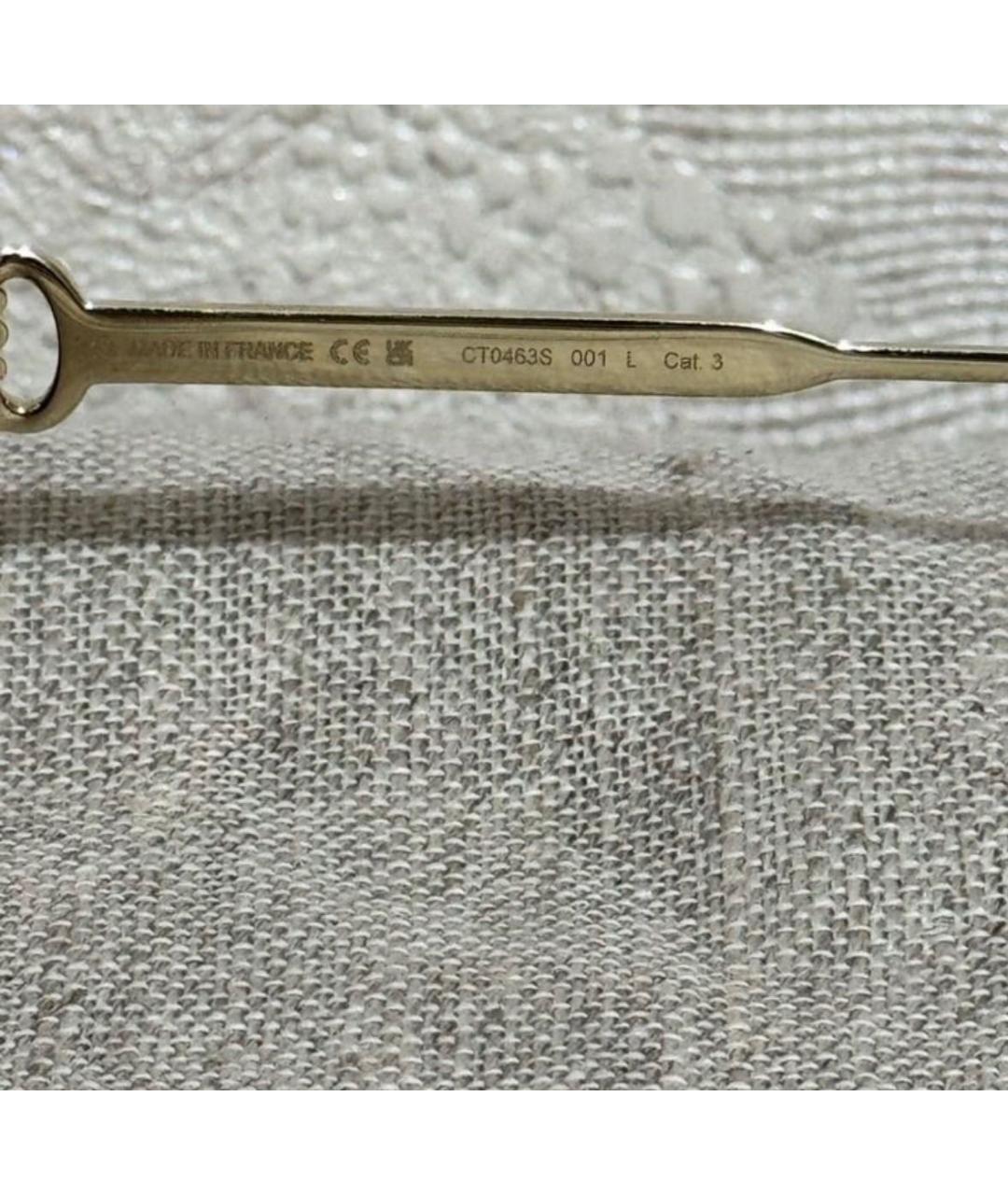 CARTIER Золотые металлические солнцезащитные очки, фото 7