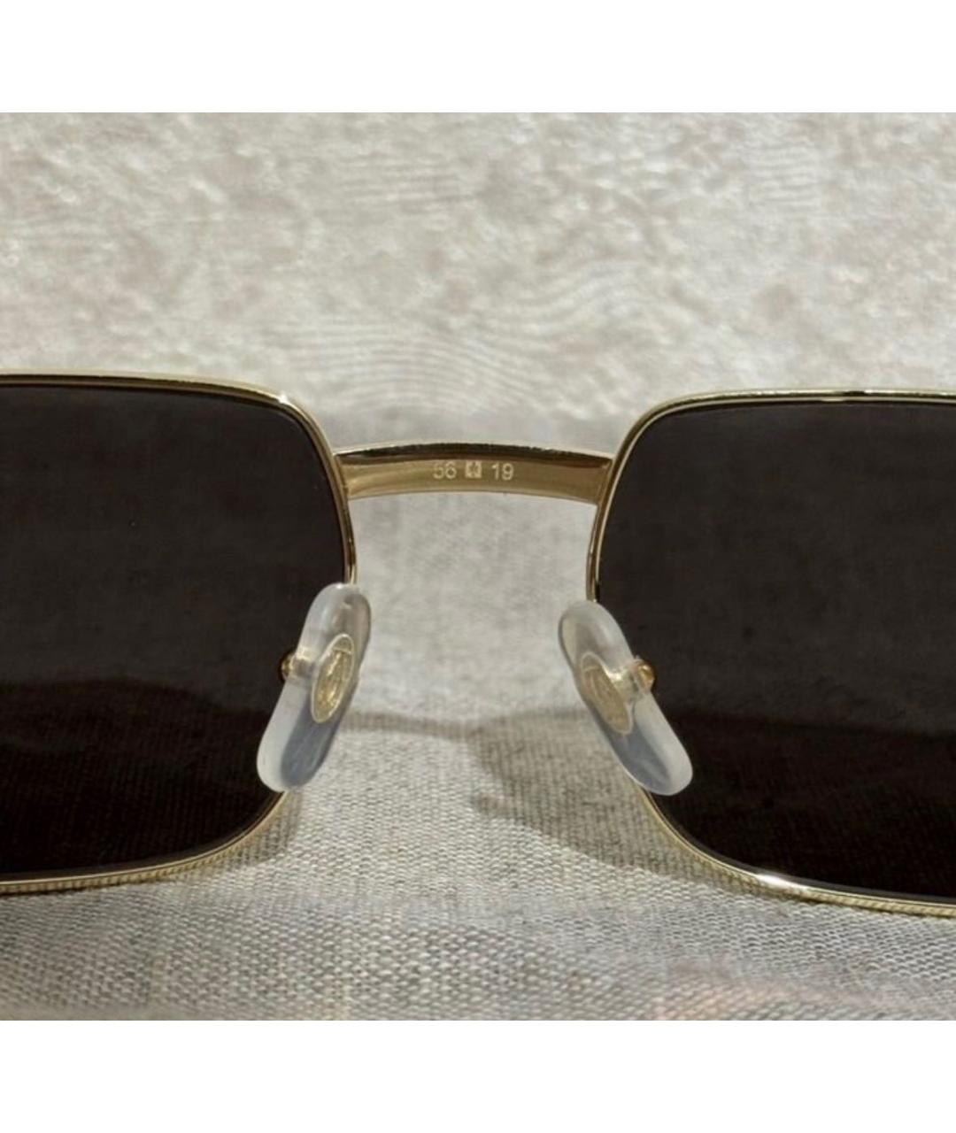 CARTIER Золотые металлические солнцезащитные очки, фото 4