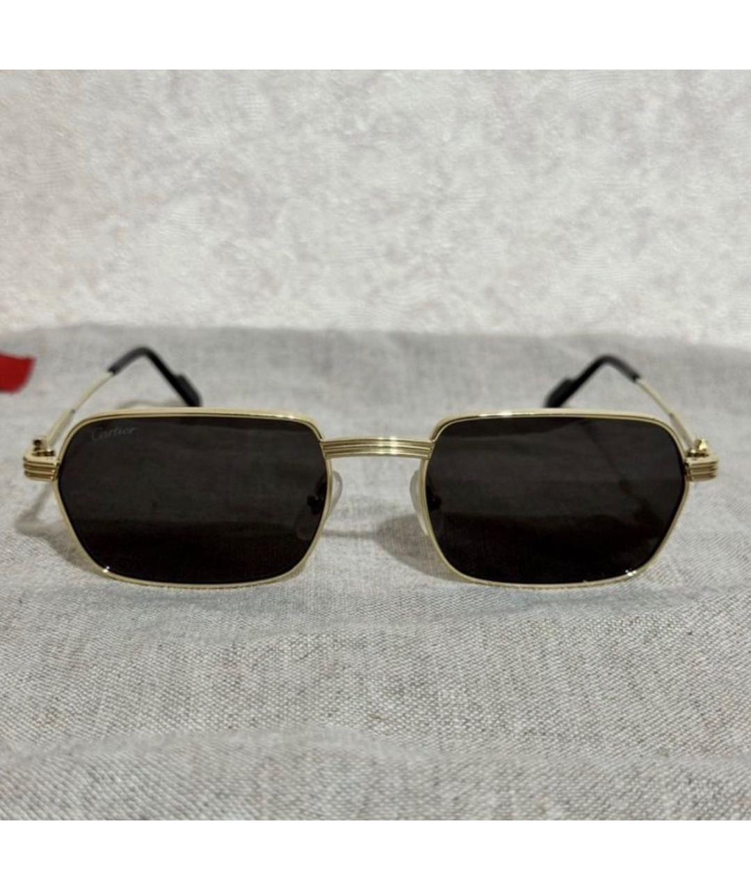 CARTIER Золотые металлические солнцезащитные очки, фото 8