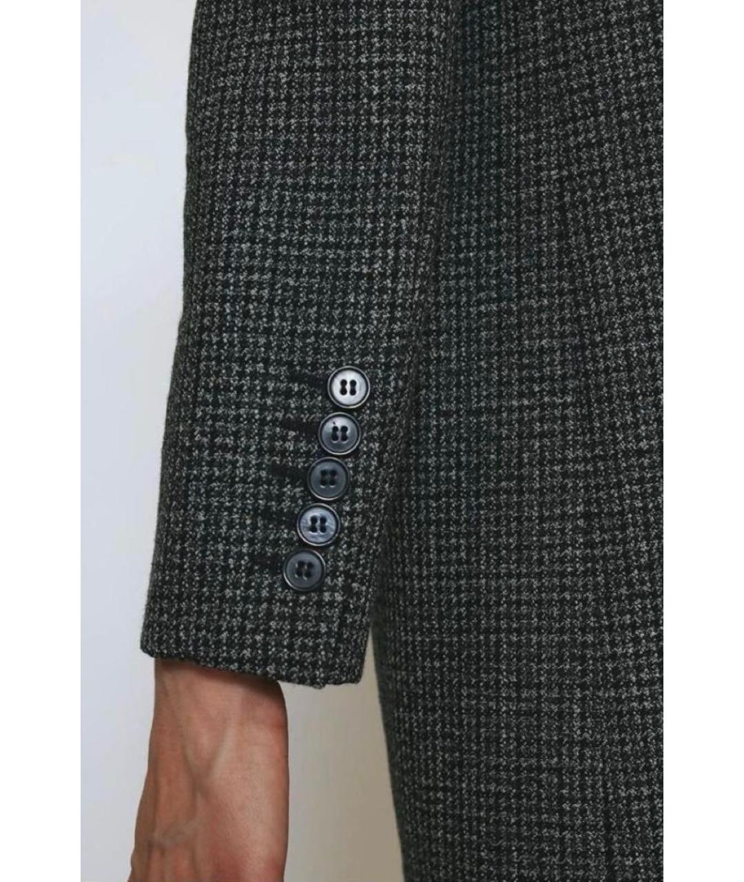 SAINT LAURENT Серый шерстяной жакет/пиджак, фото 4