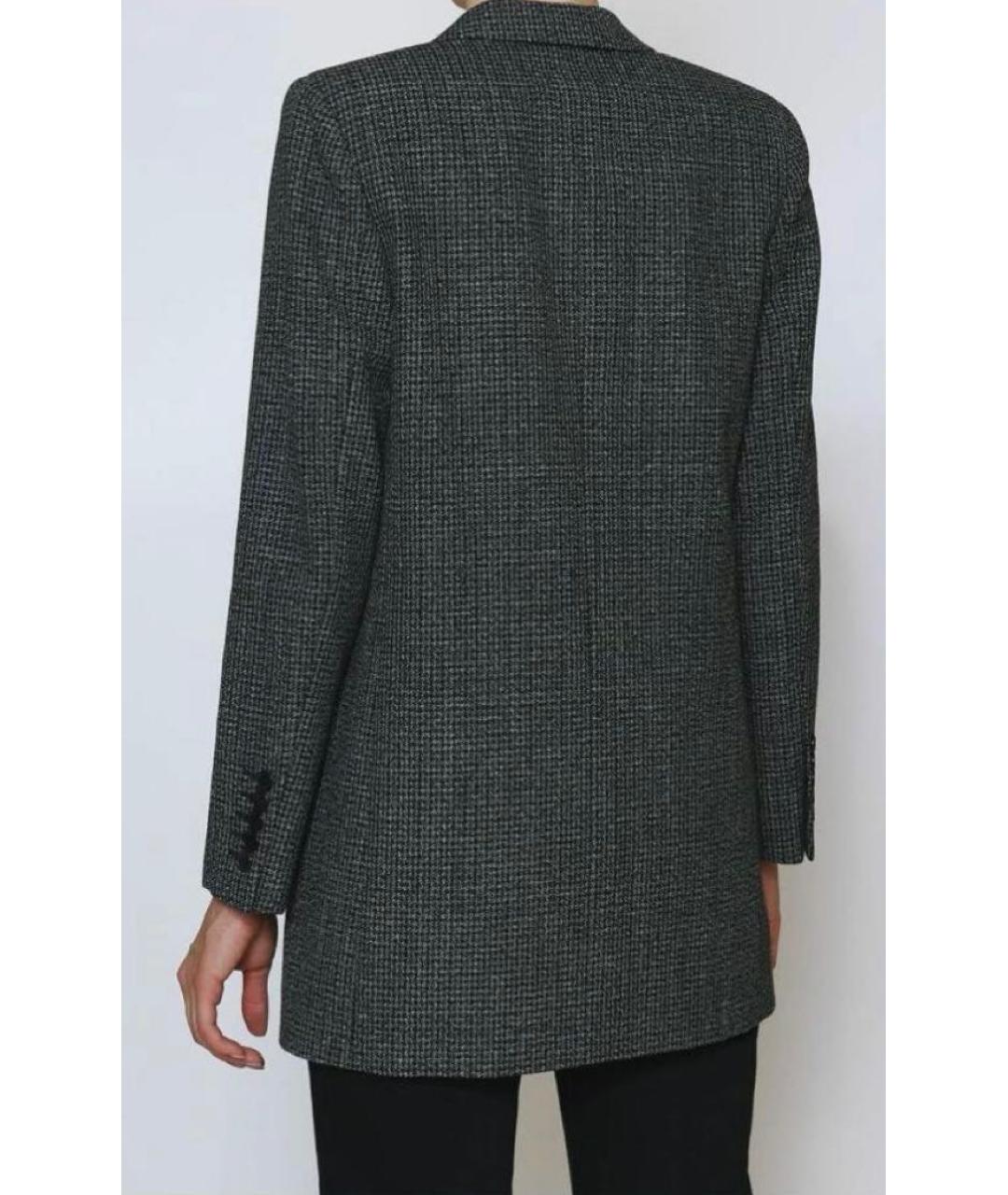 SAINT LAURENT Серый шерстяной жакет/пиджак, фото 2