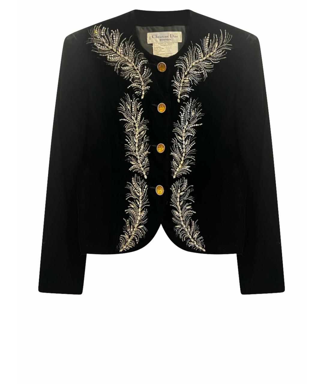 CHRISTIAN DIOR Черный вискозный жакет/пиджак, фото 1