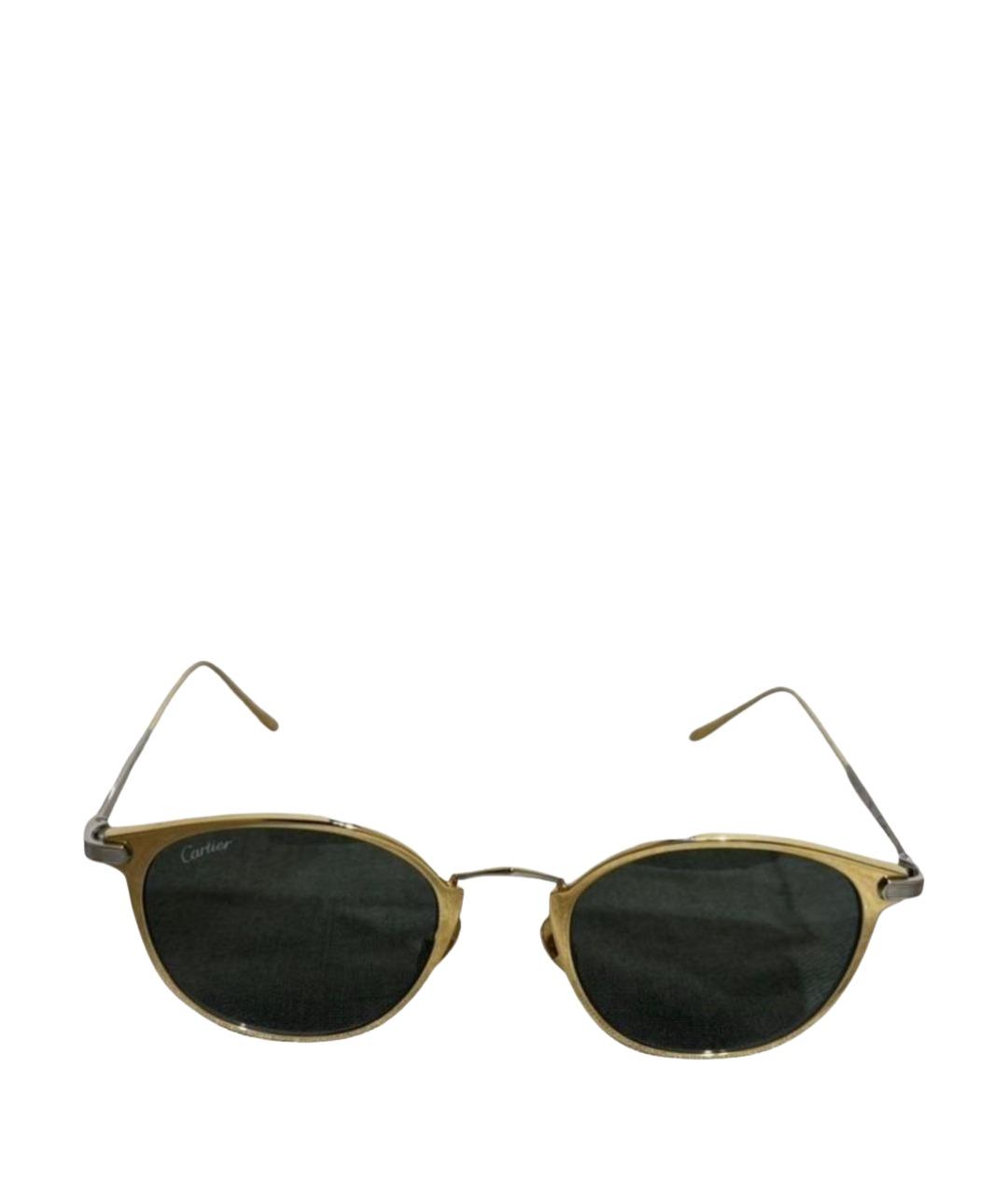 CARTIER Золотые металлические солнцезащитные очки, фото 1