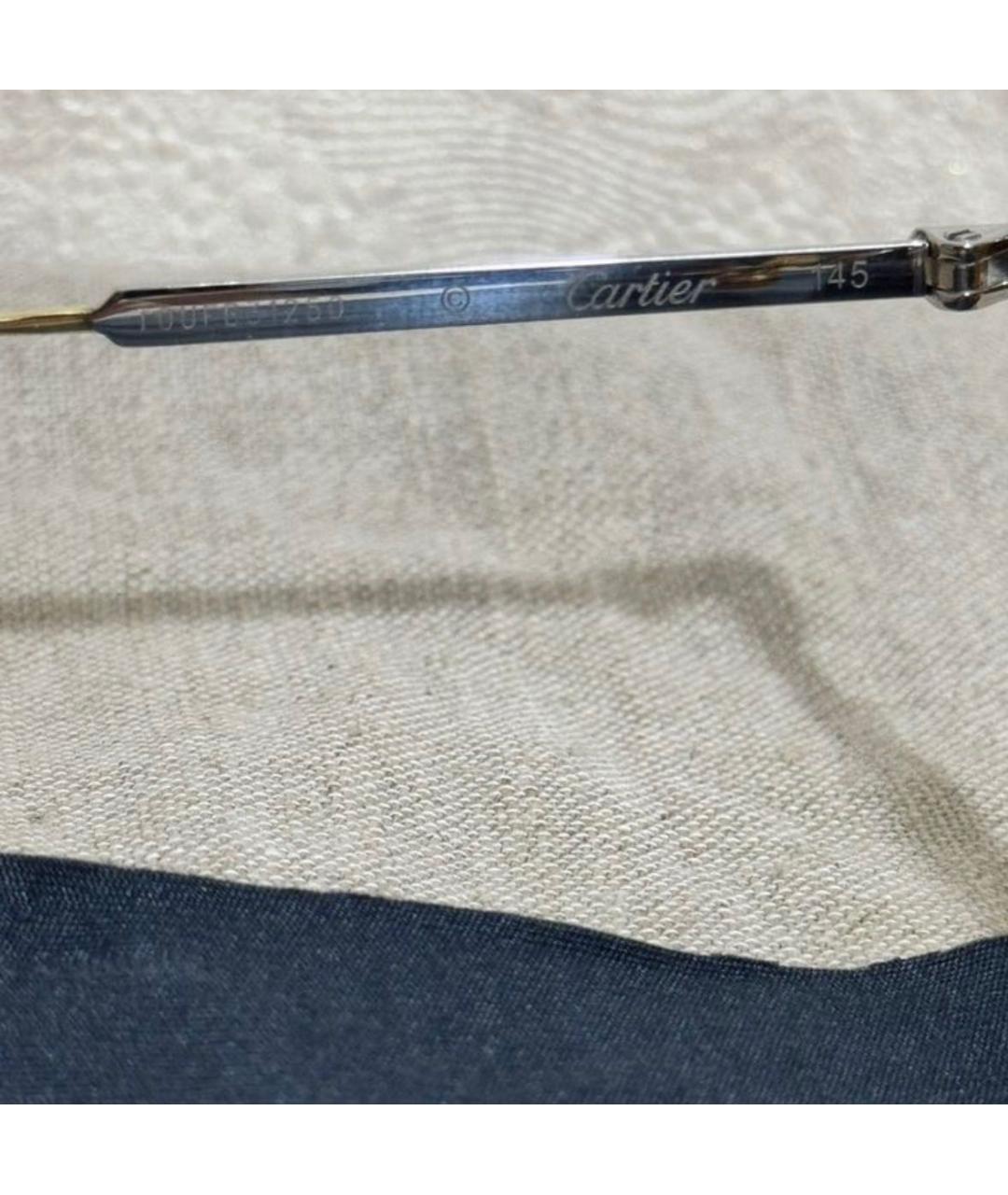 CARTIER Золотые металлические солнцезащитные очки, фото 6