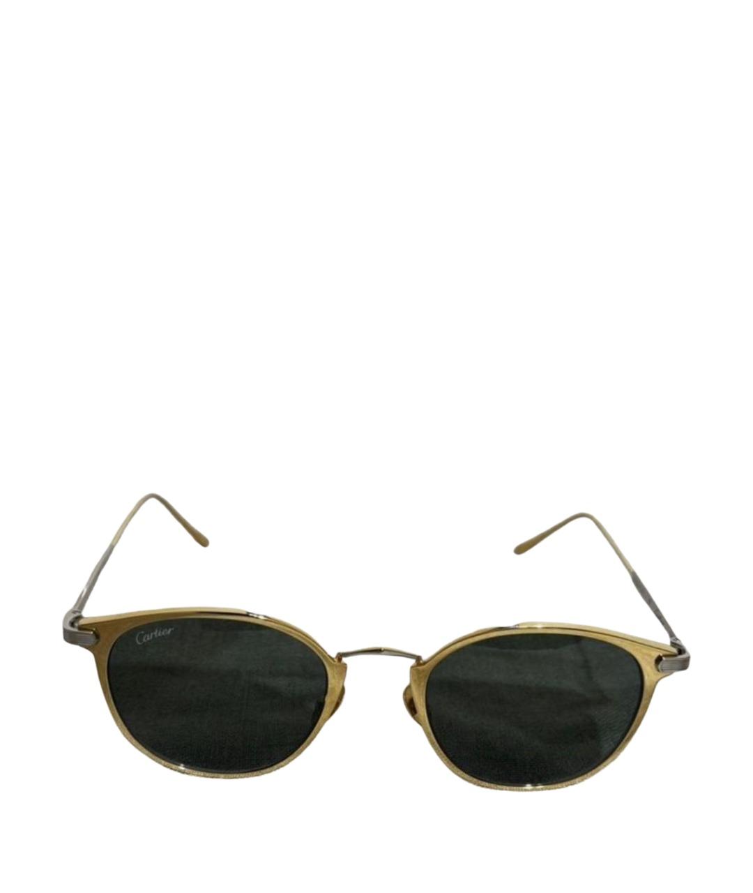 CARTIER Золотые металлические солнцезащитные очки, фото 9