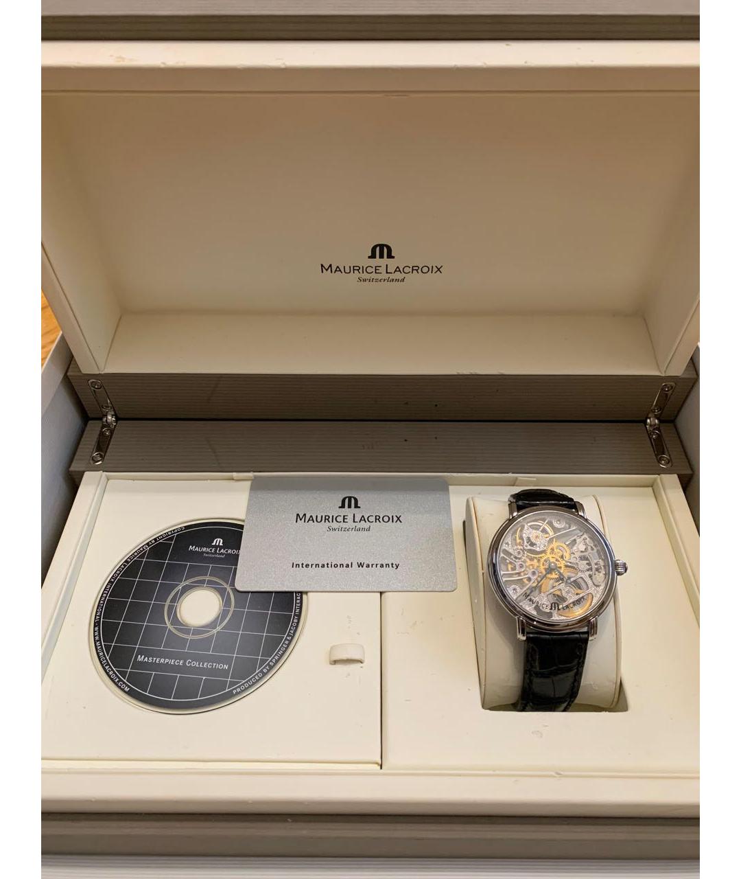 MAURICE LACROIX Черные стальные часы, фото 5