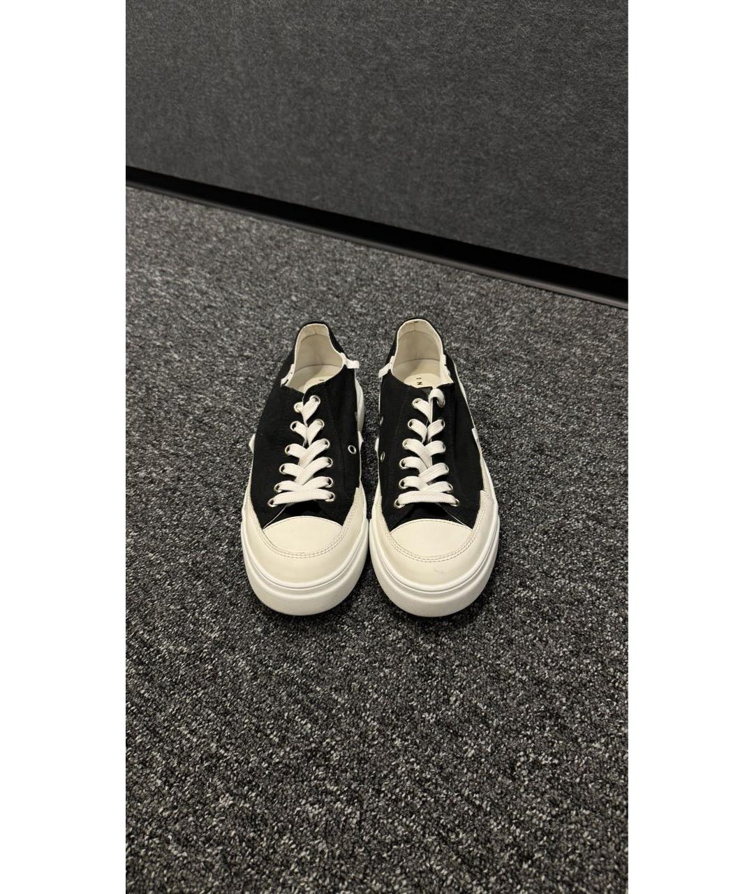 INUIKII Черные текстильные низкие кроссовки / кеды, фото 2