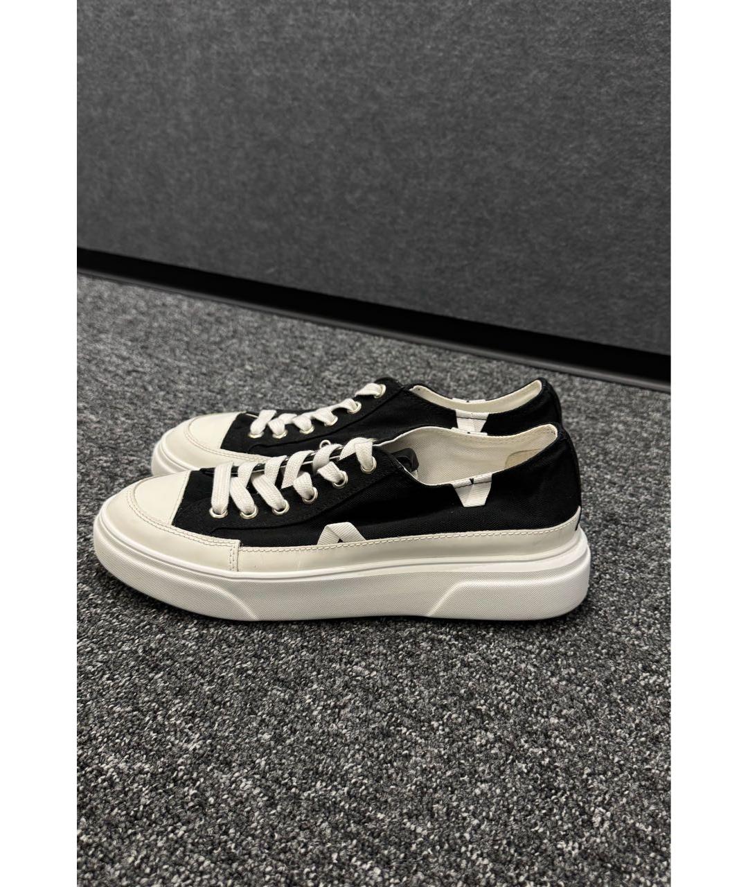 INUIKII Черные текстильные низкие кроссовки / кеды, фото 5