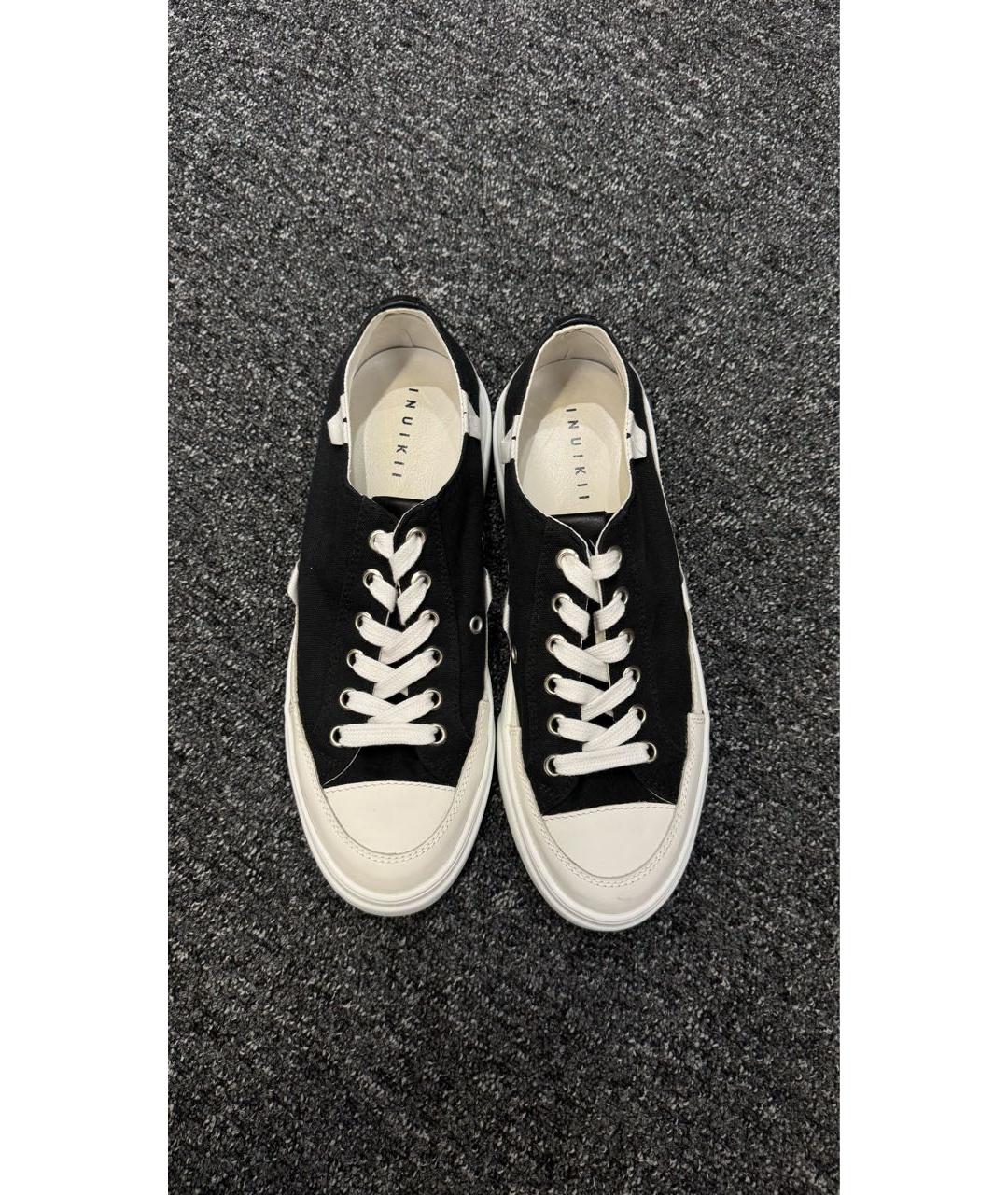 INUIKII Черные текстильные низкие кроссовки / кеды, фото 3