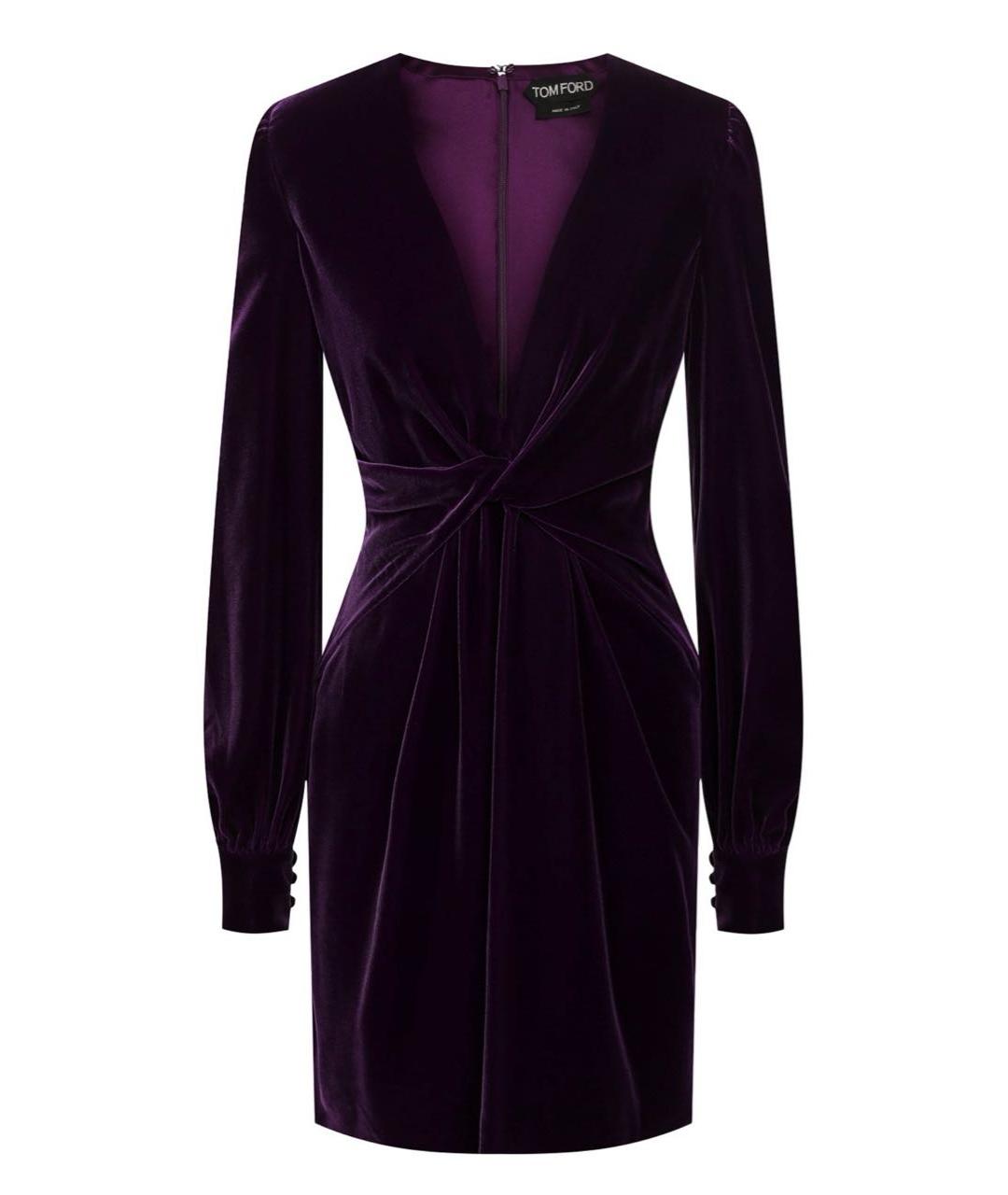 TOM FORD Фиолетовое бархатное вечернее платье, фото 1
