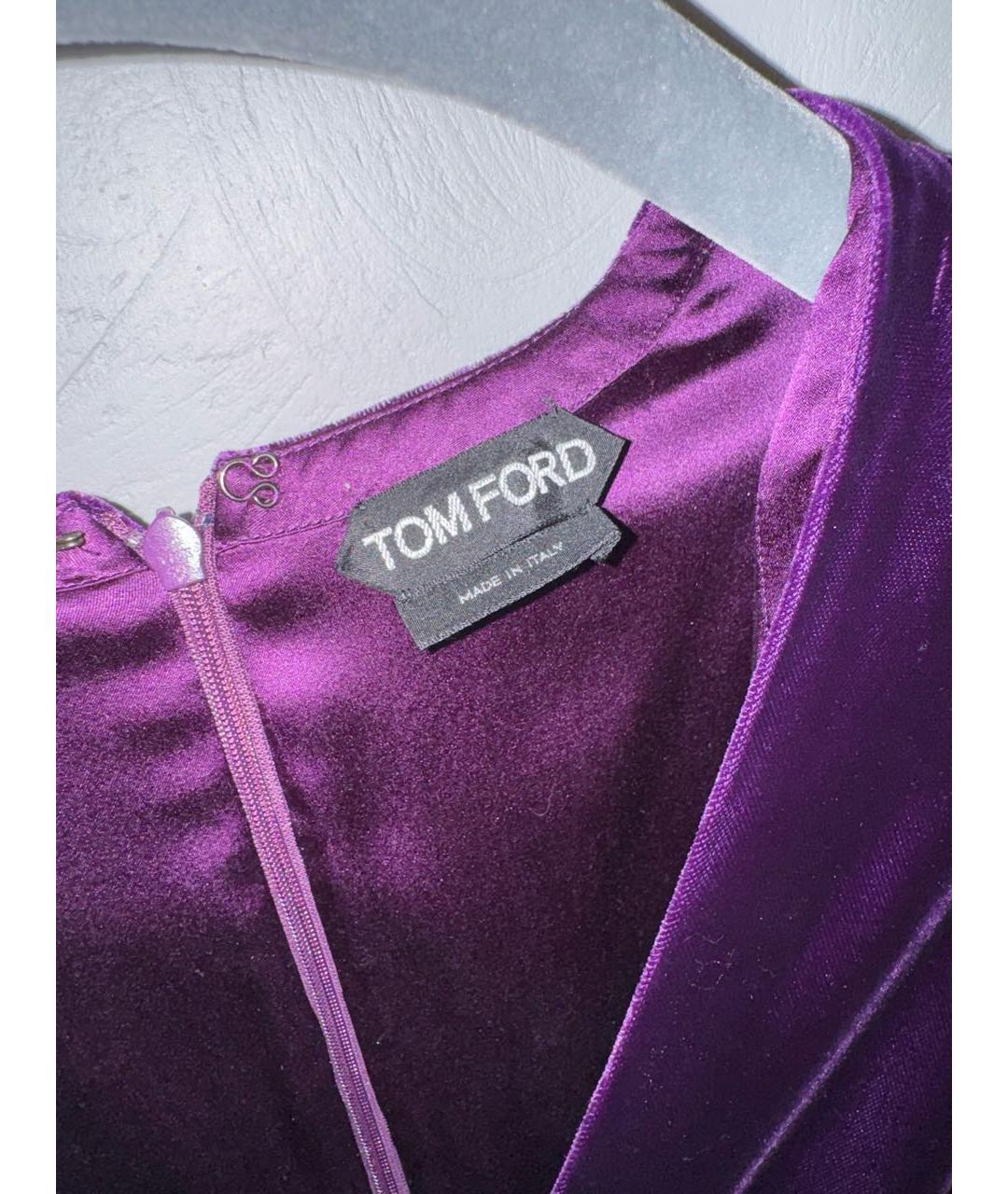 TOM FORD Фиолетовое бархатное вечернее платье, фото 3