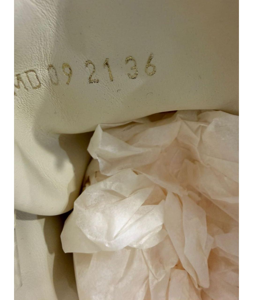 CHRISTIAN DIOR Бежевые кожаные ботинки, фото 7